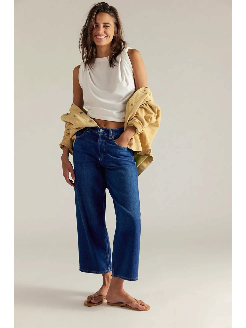 Free People Carina Ultra Soft Low Rise 90s Baggy Boyfriend Jeans Blue 32 Long